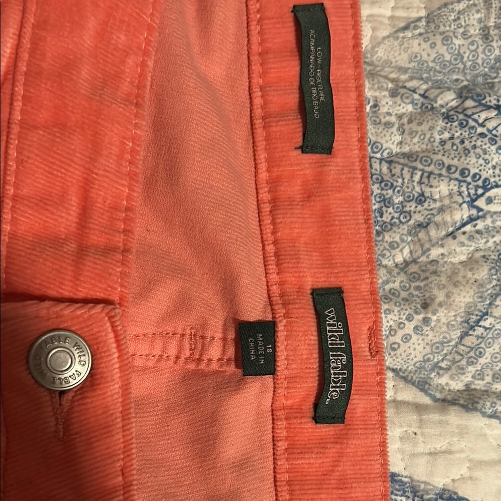 Wild Fable Coral Corduroy Pants